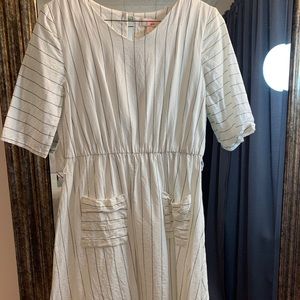 Black and white stripe dress